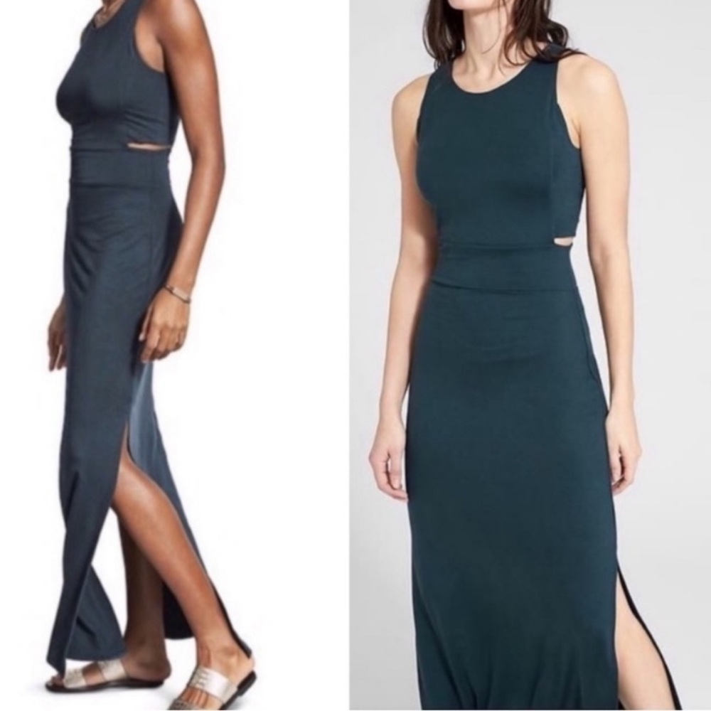 Athleta Cut Out Maxi Abysis Dress